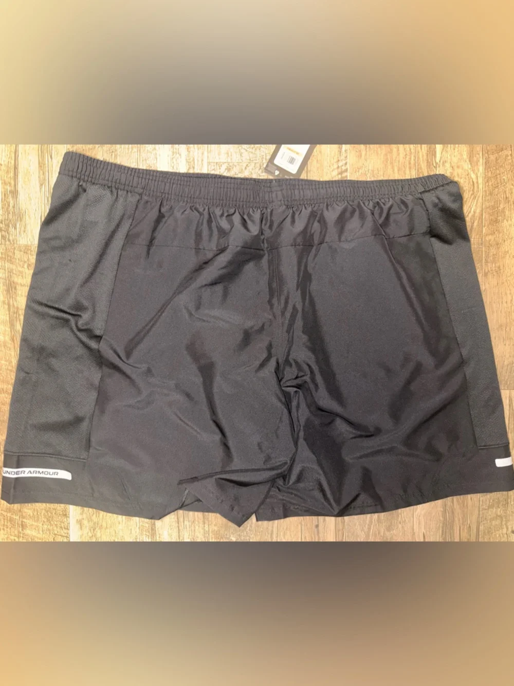 Under Armour Men’s Black Athletic Shorts with Pink Logo